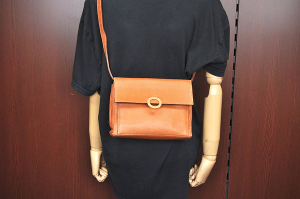 Authentic CELINE Shoulder Bag Purse Leather Brown Junk L0227