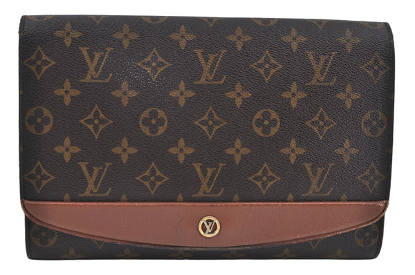 Authentic Louis Vuitton Monogram Bordeaux M51797 2Way Shoulder Clutch Bag L0230