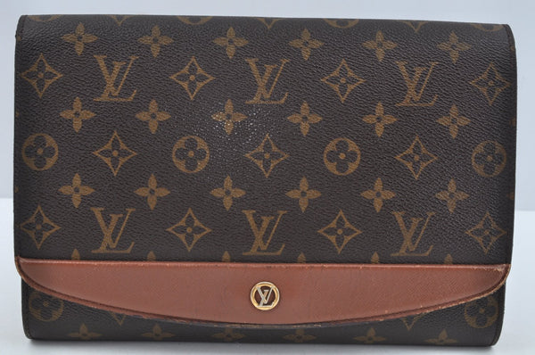 Authentic Louis Vuitton Monogram Bordeaux M51797 2Way Shoulder Clutch Bag L0230