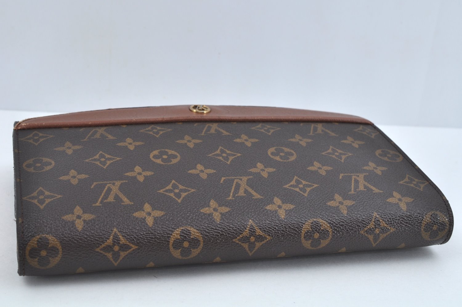 Authentic Louis Vuitton Monogram Bordeaux M51797 2Way Shoulder Clutch Bag L0230