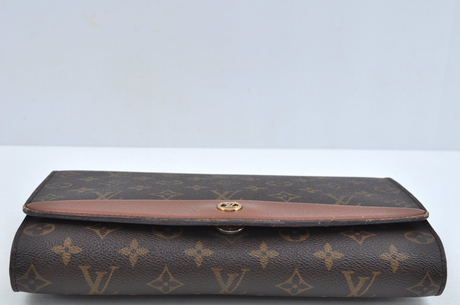 Authentic Louis Vuitton Monogram Bordeaux M51797 2Way Shoulder Clutch Bag L0230
