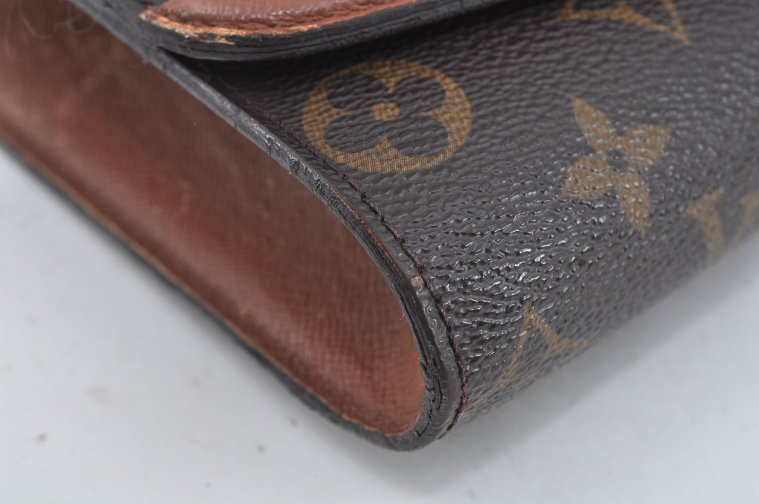 Authentic Louis Vuitton Monogram Bordeaux M51797 2Way Shoulder Clutch Bag L0230