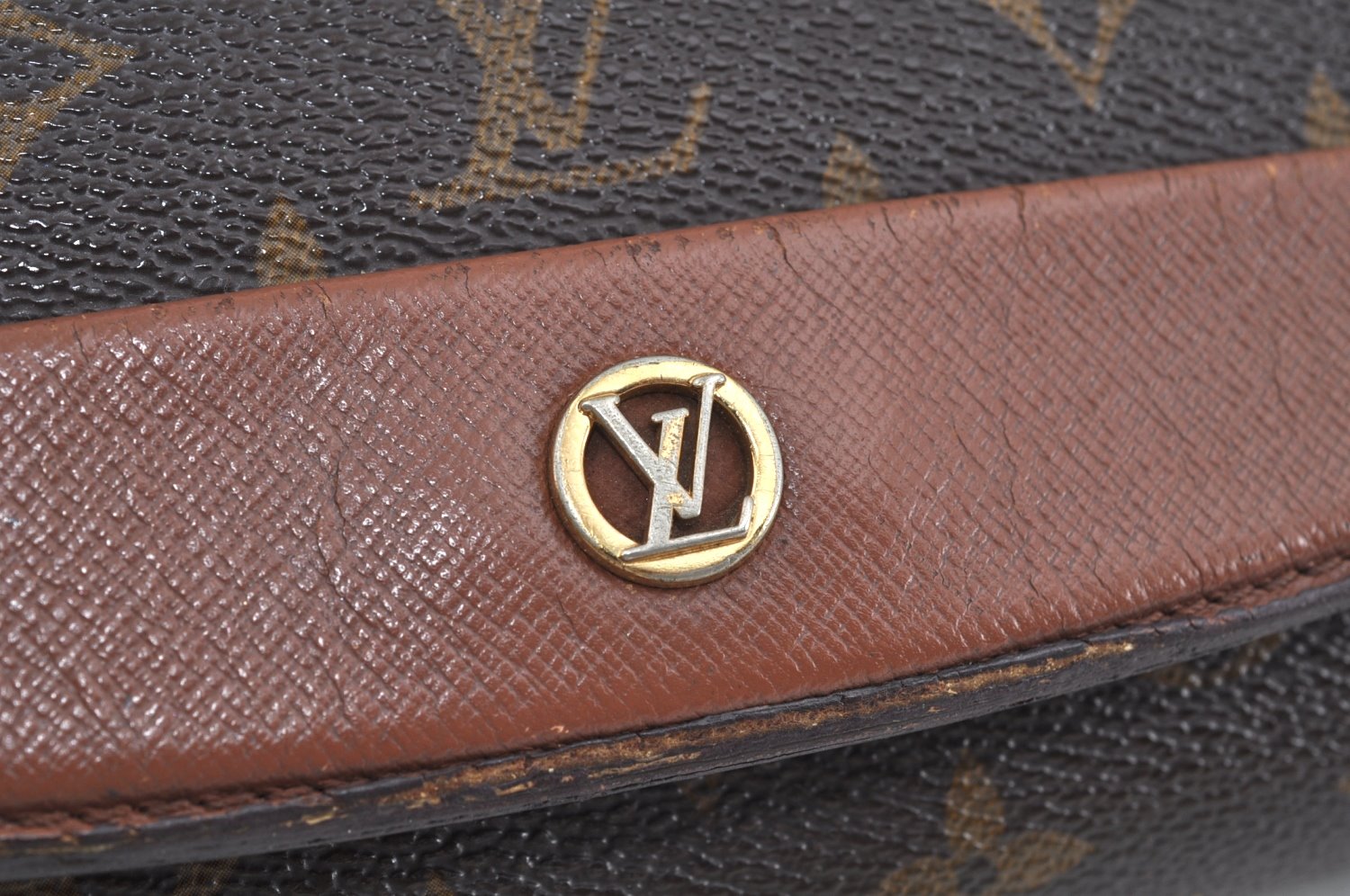 Authentic Louis Vuitton Monogram Bordeaux M51797 2Way Shoulder Clutch Bag L0230