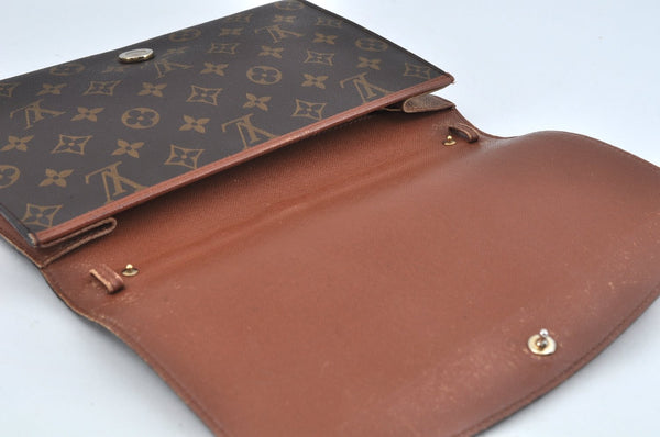 Authentic Louis Vuitton Monogram Bordeaux M51797 2Way Shoulder Clutch Bag L0230
