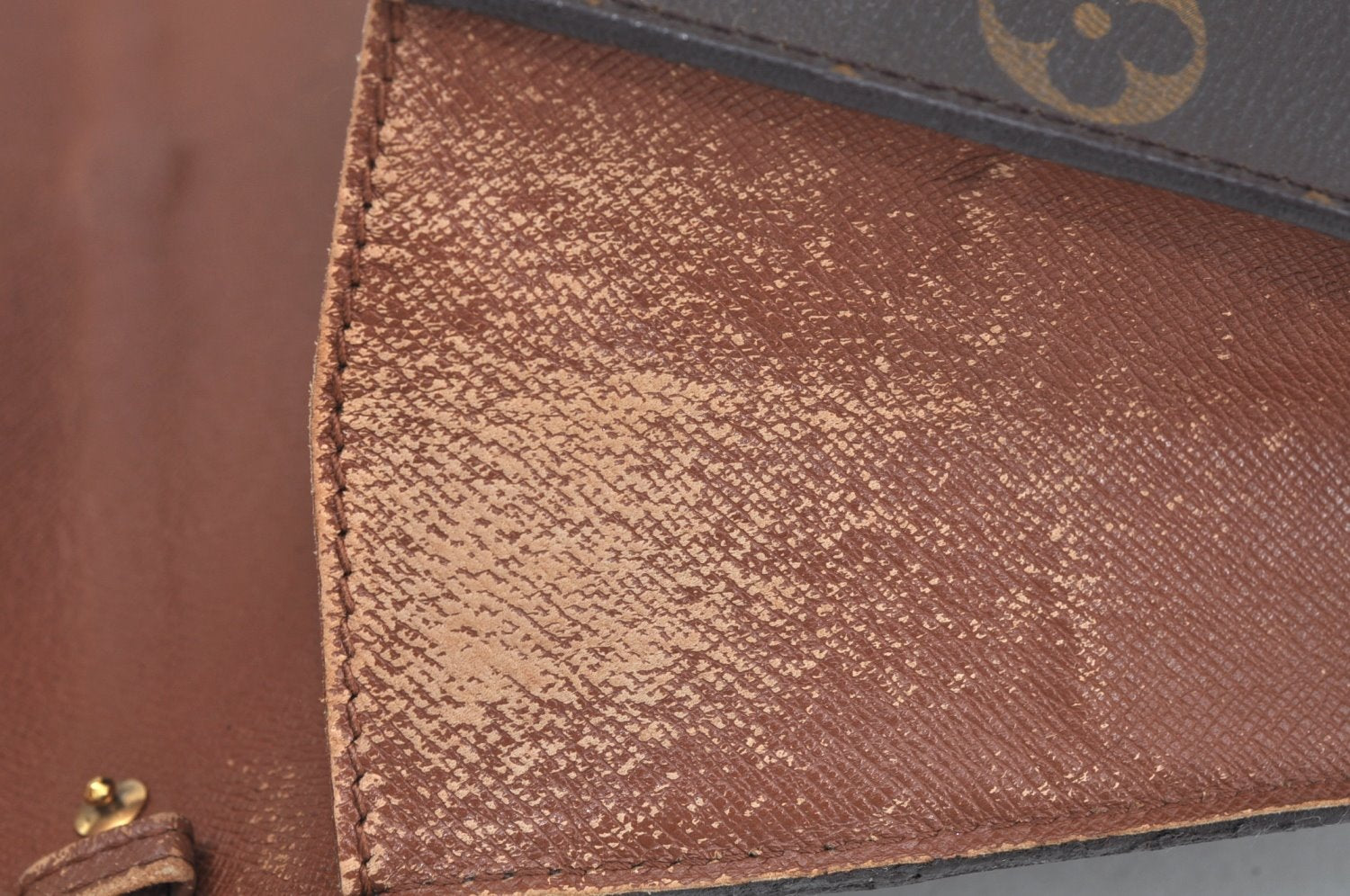 Authentic Louis Vuitton Monogram Bordeaux M51797 2Way Shoulder Clutch Bag L0230