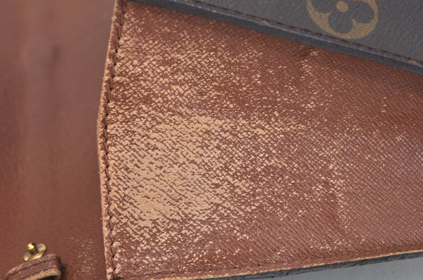 Authentic Louis Vuitton Monogram Bordeaux M51797 2Way Shoulder Clutch Bag L0230