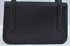 Authentic Burberrys Vintage Leather Shoulder Bag Purse Black L0232