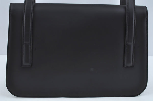 Authentic Burberrys Vintage Leather Shoulder Bag Purse Black L0232