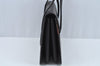 Authentic Burberrys Vintage Leather Shoulder Bag Purse Black L0232