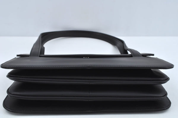 Authentic Burberrys Vintage Leather Shoulder Bag Purse Black L0232