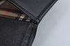 Authentic Burberrys Vintage Leather Shoulder Bag Purse Black L0232