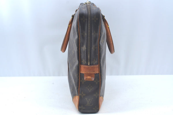 Authentic Louis Vuitton Monogram Porte Documents Voyage M53361 Briefcase L0234