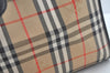 Authentic Burberrys Vintage Nova Check Travel Boston Bag Canvas Beige L0236