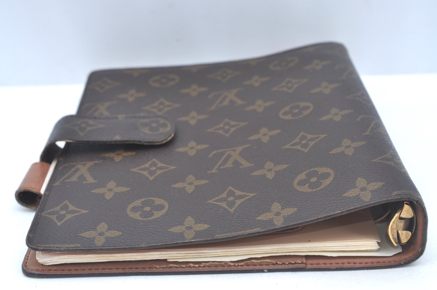 Authentic Louis Vuitton Monogram Agenda GM Notebook Cover R20106 LV L0239