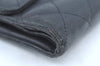Authentic CHANEL Calf Skin Long Wallet Purse Black CC Logo Box L0240