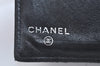 Authentic CHANEL Calf Skin Long Wallet Purse Black CC Logo Box L0240