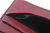 Authentic CHANEL Lamb Skin Matelasse Bifold Wallet Purse Red CC L0241