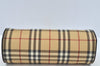 Authentic BURBERRY Vintage Nova Check PVC Leather Hand Bag Beige L0243