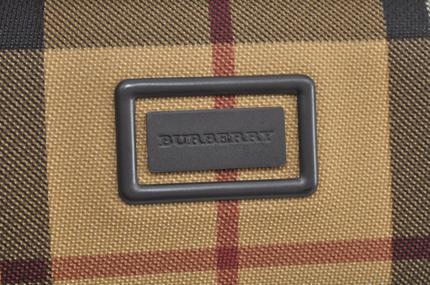 Authentic BURBERRY Vintage Nova Check PVC Leather Hand Bag Beige L0243