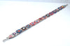 Auth FENDI Shoulder Strap You Python Flower Motif Leather 35.4" Multicolor L0244