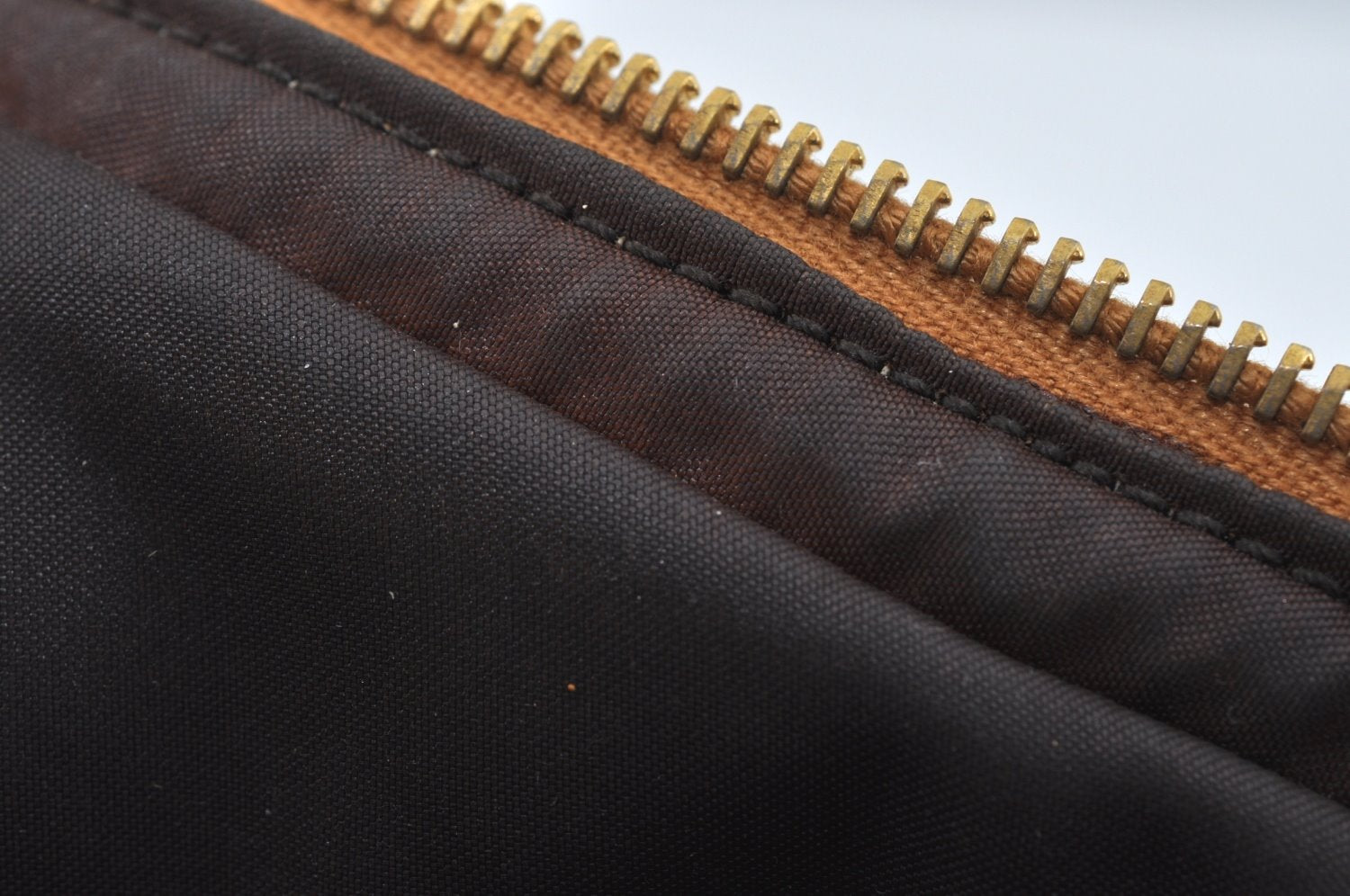 Authentic GUCCI Shoulder Bag GG Canvas Leather Brown L0246