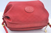 Authentic GUCCI Micro GG PVC Leather Shoulder Cross Body Bag Purse Red L0247