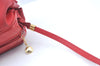 Authentic GUCCI Micro GG PVC Leather Shoulder Cross Body Bag Purse Red L0247