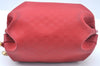 Authentic GUCCI Micro GG PVC Leather Shoulder Cross Body Bag Purse Red L0247