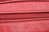Authentic GUCCI Micro GG PVC Leather Shoulder Cross Body Bag Purse Red L0247