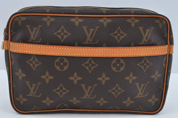 Authentic Louis Vuitton Monogram Compiegne 23 Clutch Hand Bag M51847 LV L0249