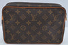 Authentic Louis Vuitton Monogram Compiegne 23 Clutch Hand Bag M51847 LV L0249