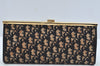 Authentic Christian Dior Trotter Clutch Bag Purse Canvas Leather Blue L0250