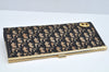 Authentic Christian Dior Trotter Clutch Bag Purse Canvas Leather Blue L0250