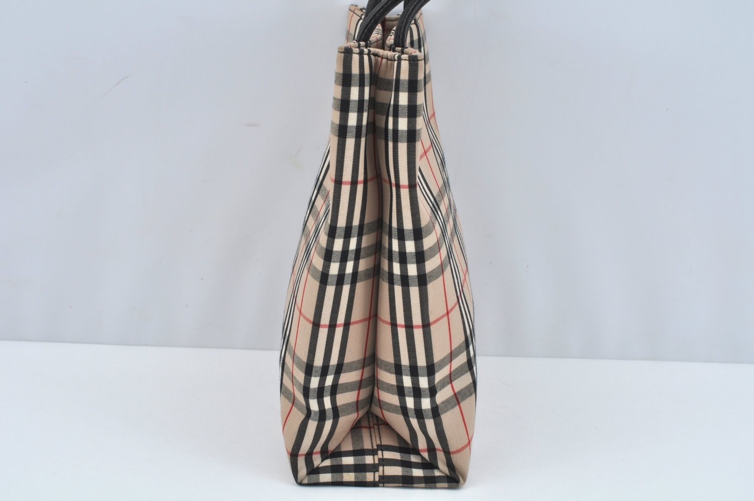 Authentic BURBERRY Vintage Nova Check Canvas Hand Bag Beige L0251