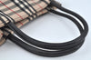 Authentic BURBERRY Vintage Nova Check Canvas Hand Bag Beige L0251