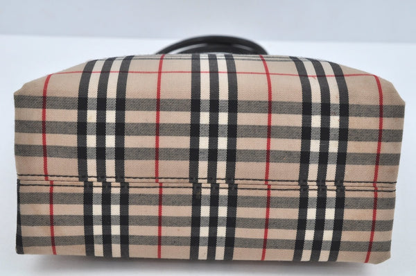 Authentic BURBERRY Vintage Nova Check Canvas Hand Bag Beige L0251