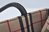 Authentic BURBERRY Vintage Nova Check Canvas Hand Bag Beige L0251