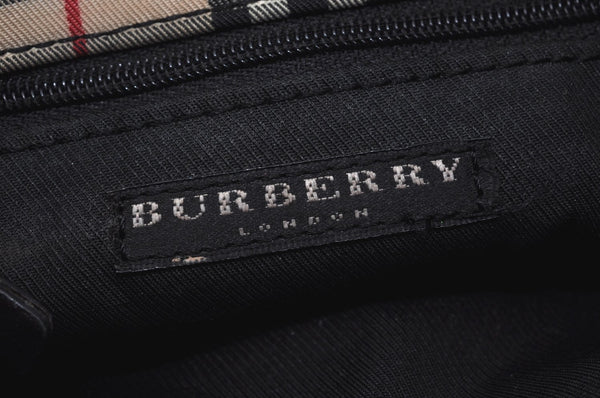 Authentic BURBERRY Vintage Nova Check Canvas Hand Bag Beige L0251