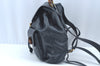 Authentic GUCCI Bamboo Backpack Leather Black L0253