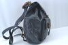 Authentic GUCCI Bamboo Backpack Leather Black L0253