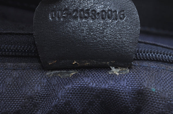 Authentic GUCCI Bamboo Backpack Leather Black L0253