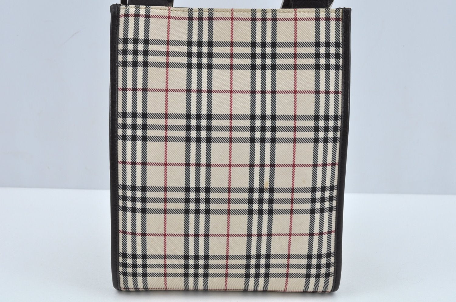 Authentic BURBERRY Nova Check Shoulder Cross Body Bag Canvas Leather Beige L0254
