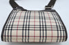 Authentic BURBERRY Nova Check Shoulder Cross Body Bag Canvas Leather Beige L0254
