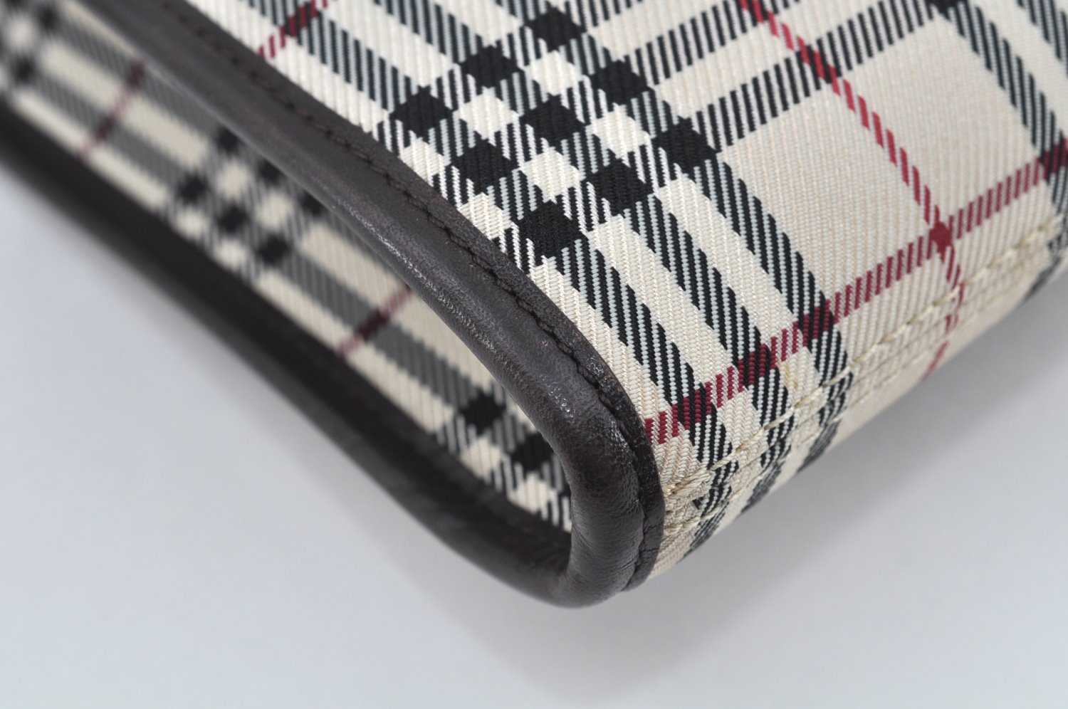 Authentic BURBERRY Nova Check Shoulder Cross Body Bag Canvas Leather Beige L0254