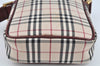 Authentic BURBERRY Nova Check Shoulder Cross Body Bag Canvas Beige Red L0255