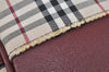Authentic BURBERRY Nova Check Shoulder Cross Body Bag Canvas Beige Red L0255