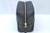 Authentic CHANEL Caviar Skin CC Logo Cosmetic Pouch Purse Black L0257