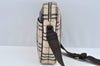 Auth BURBERRY Nova Check Shoulder Cross Body Bag Purse Nylon Leather Beige L0259