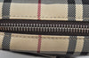 Auth BURBERRY Nova Check Shoulder Cross Body Bag Purse Nylon Leather Beige L0259