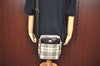 Auth BURBERRY Nova Check Shoulder Cross Body Bag Purse Nylon Leather Beige L0259